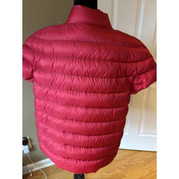 Martha Stewart Puffer Jacket Vest Women Sz 1X RED Down zip Short Sleeve New - Picture 6 of 14